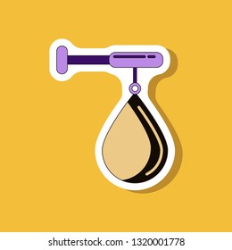 paper sticker on stylish background punching bag