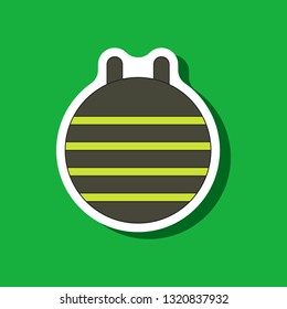 paper sticker on stylish background Fitball
