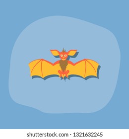paper sticker on stylish background cute bat