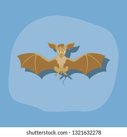 paper sticker on stylish background cute bat