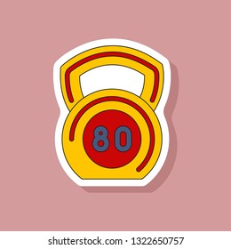 paper sticker on stylish background Weight
