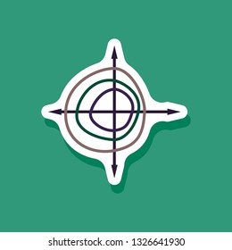 paper sticker on stylish background Chart thin circles