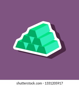 paper sticker on stylish background Gold bars