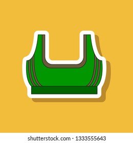 paper sticker on stylish background Sports top