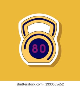 paper sticker on stylish background Weight