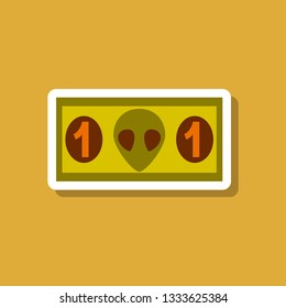 paper sticker on stylish background currency cash