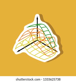 paper sticker on stylish background Financial schedule