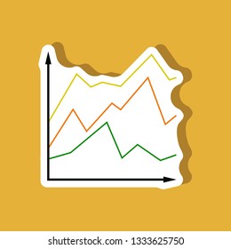paper sticker on stylish background Financial schedule