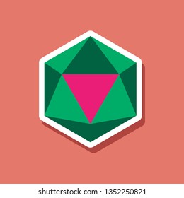 paper sticker on stylish background virus