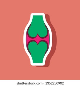 paper sticker on stylish background joint