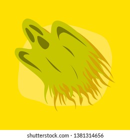 paper sticker on stylish background ghost