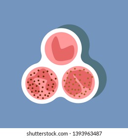 paper sticker on stylish background leukocyte