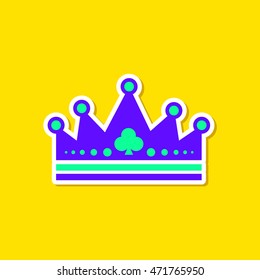 paper sticker on stylish background crown royal