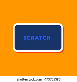 paper sticker on stylish background scratch card