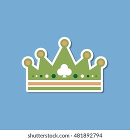 paper sticker on stylish background crown royal