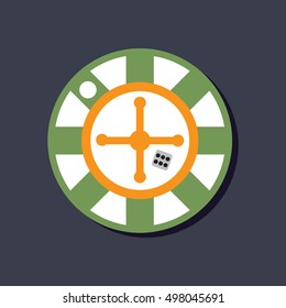 paper sticker on stylish background roulette casino