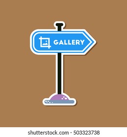 paper sticker on stylish background sign gallery