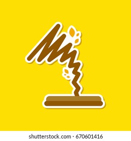 paper sticker on stylish background of disaster tornado