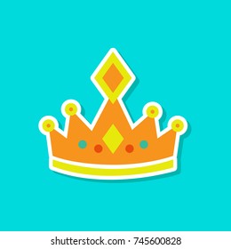paper sticker on stylish background crown royal