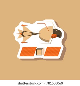 paper sticker on stylish background Military infographics