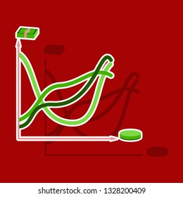 paper sticker on theme Arabic business money schedule