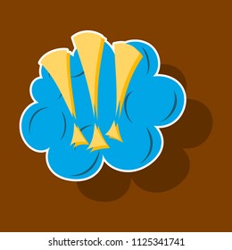 paper sticker on theme Comic speech bubbles set with emotions and text