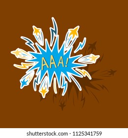 paper sticker on theme Comic speech bubbles set with emotions and text