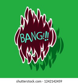 paper sticker on theme Comic speech bubbles set with emotions and text