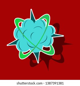 paper sticker on theme Comic speech bubbles set with emotions and text