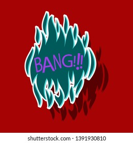paper sticker on theme Comic speech bubbles set with emotions and text
