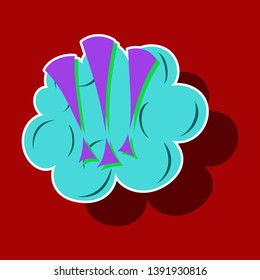 paper sticker on theme Comic speech bubbles set with emotions and text