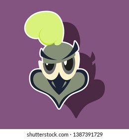 paper sticker on theme evil animal hen