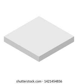 Paper sticker pack icon. Isometric of paper sticker pack vector icon for web design isolated on white background