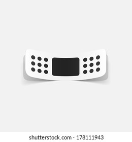 paper sticker: Plaster bands. Vector isolated illustration icon