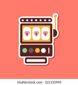 paper sticker of slot machine
