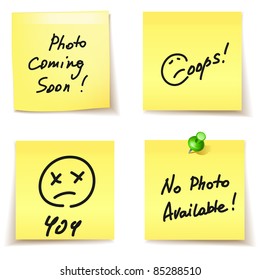 paper stickers - error,404, oops,no photo available