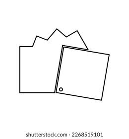 paper stickers icon, vector illustration