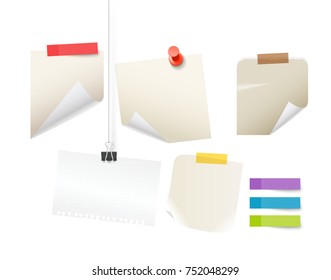 Paper stickers vector mockup