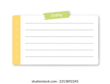 Paper sticky for notes concept. Organization of effective working and educational process. Reminders and memories. Goal setting and planning. Flat vector illustration isolated on white background