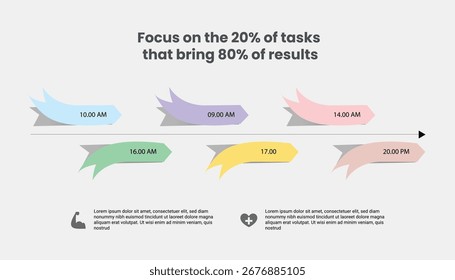 Modelo infográfico de notas adesivas de papel
