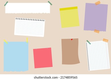 paper sticky notes memo pads and torn sheets