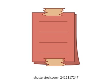 Diseño de pegajosas notas de papel 