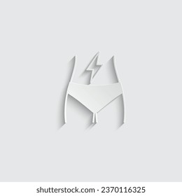 Papier-Magenschmerzsymbol Vektorgrafik