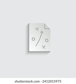 paper strategy icon vector business planning icon