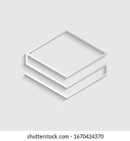 paper Stratis coin icon. Cryptocurrency coin money. blockchain  symbol. Internet money
