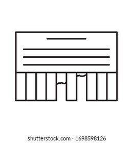 paper street advertisement with tear off stripes- vector illustration