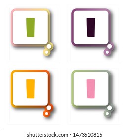 Paper strip number 1 vector template.
