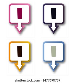 Paper strip number 1 vector template.