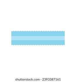 Paper strip on white background