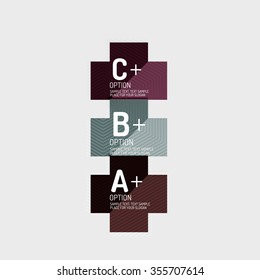 Paper style abstract geometric shapes with infographic options. Abstract universal design template. Vector illustration
